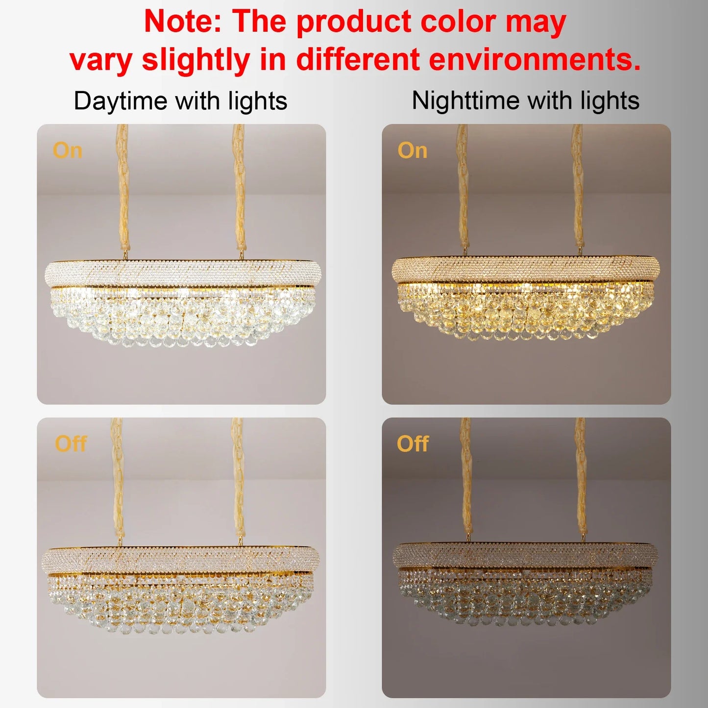 Luxury Ceiling Light: Empire Gold Ceiling Light Fixtures 10 Lights Rectangular Crystals Chandelier Over Long Dining Table, for Kitchen Islands, 3 Colors Temperature