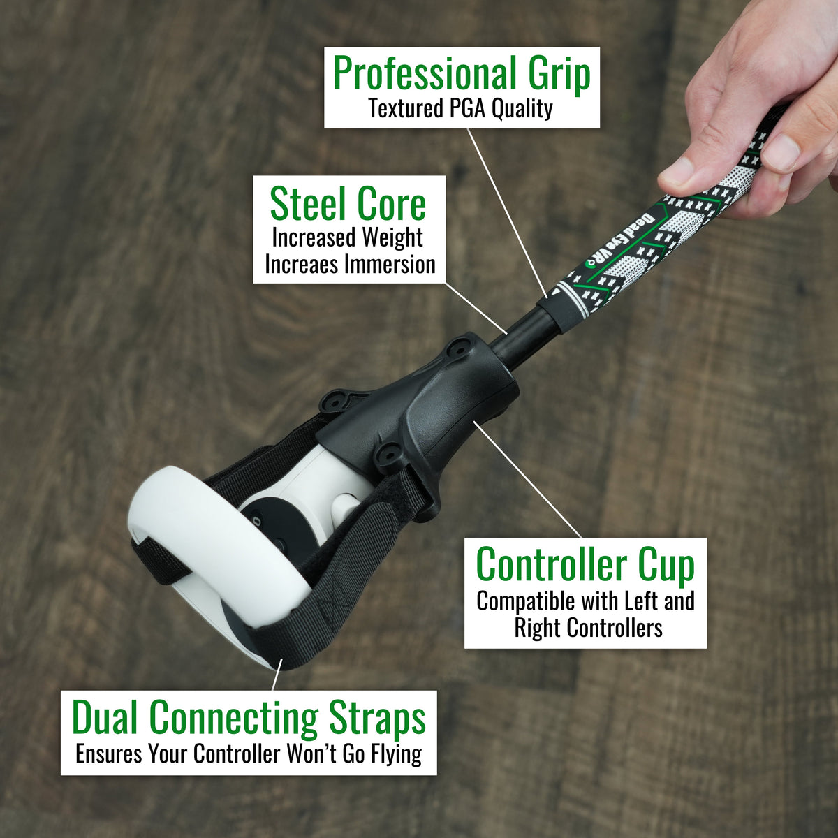 DriVR - VR Golf Club Handle Accessory - Compatible with Meta Quest , Quest 2, and Rift S - For GOLF+