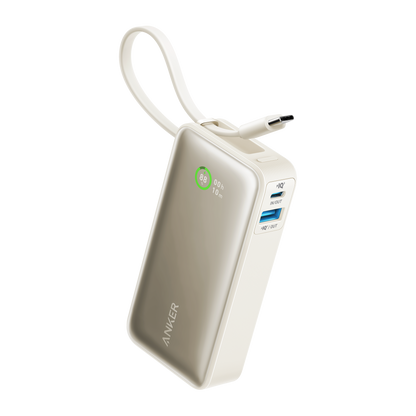 Anker Nano Power Bank (30W, Built-In USB-C Cable)