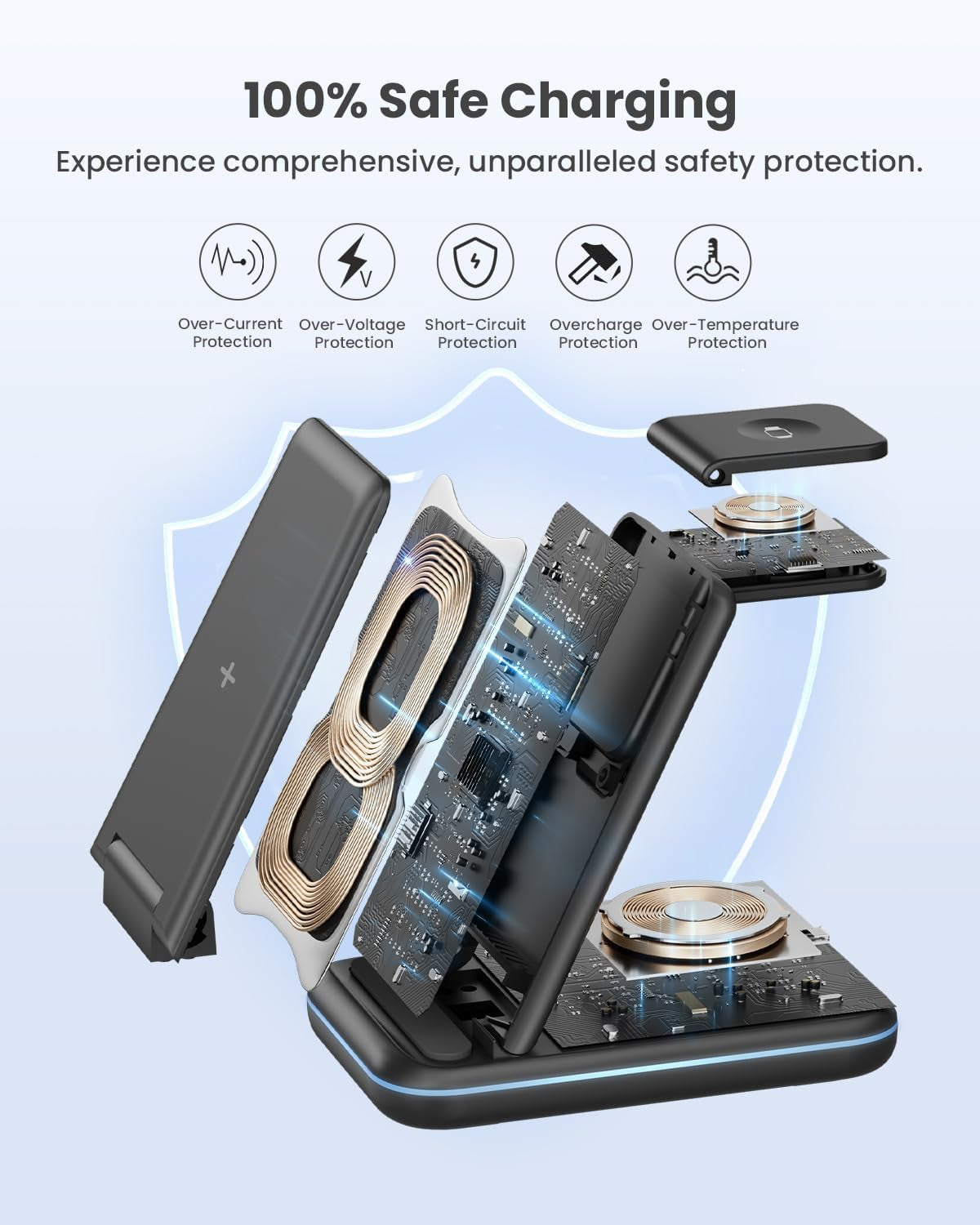Wireless Charging Stand  3 in 1 Wireless Charger Dock Station for Apple Watch 6
