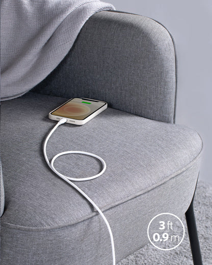 Anker <b>641</b> USB-C to Lightning Cable (Flow, 3 ft Silicone)