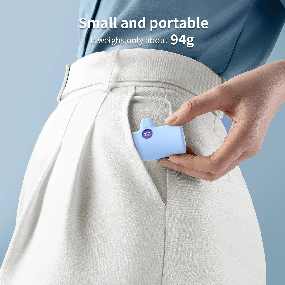 5000mAh Mini Power Bank with LED Display – Fast Charge