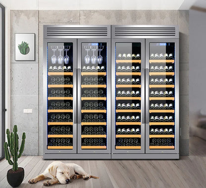 Quiet Operation Wine Cellar Compressor Wine Cooler 320 Bottle Refrigerator for Home Bar Club Private Collection Storage