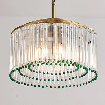 Luxury American Retro Ceiling Crystal Pendant Lights Living Dining Room Lighting Decor Chandelier Indoor Hanging Lights Fixture