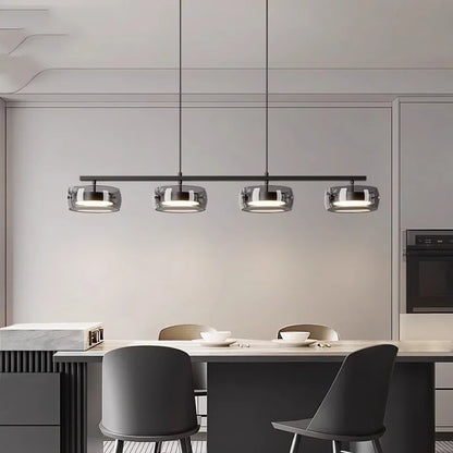 Nordic Minimalist Glass Pendant Lights Dimmable Table Dining Room Kitchen Island Ceiling Chandelier Indoor Lighting Fixture