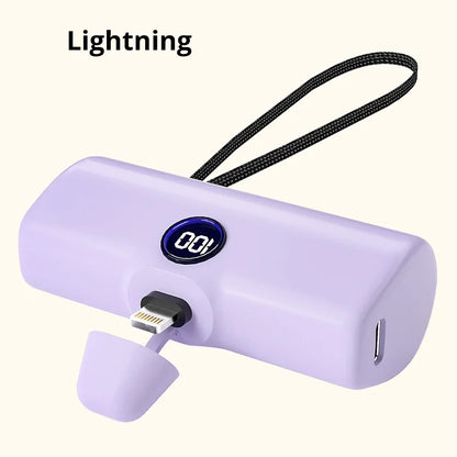 5000mAh Mini Power Bank with LED Display – Fast Charge