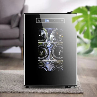 6 Bottle Portable Thermostatic Wine Cabinet Air Cooling Fridge Wine