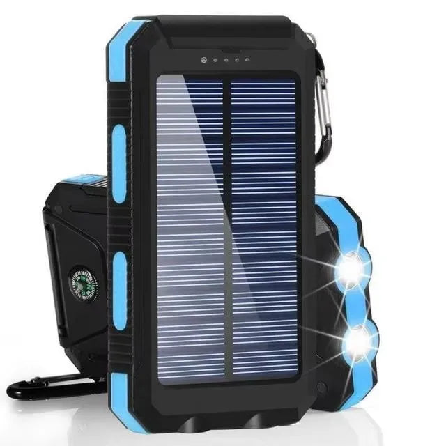 Solar Power Bank 8000mAh with LED Light – Flight Safe
