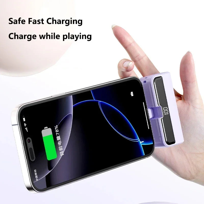 Mini Capsule 50000mAh High Capacity Power Bank... For iPhone Huawei Samsung