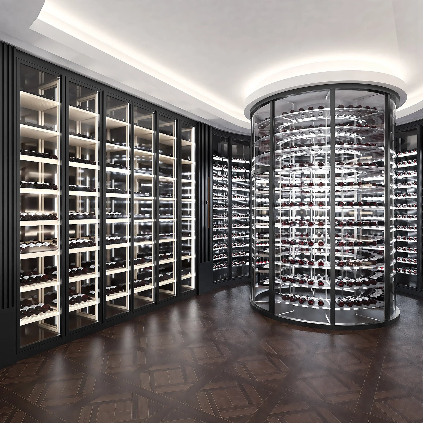 Top Sell Wine Fridge Chiller Split Type Cooling Unit System Wine Cabinet Multiple Temperature Zone Smart Wine Cooler