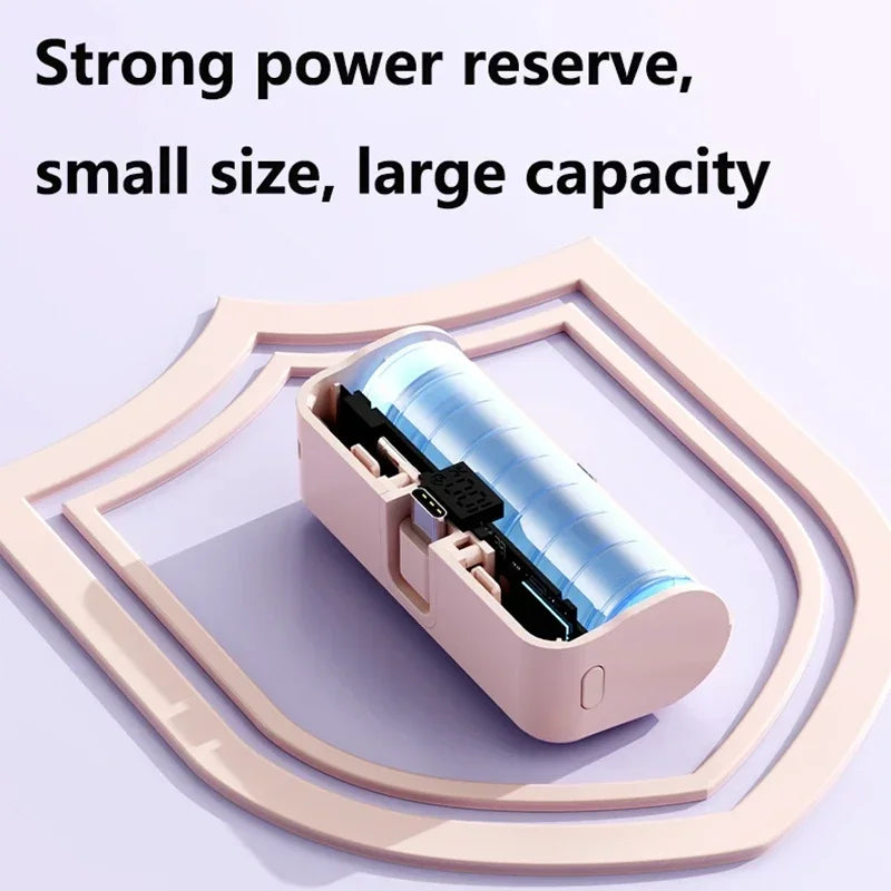 Mini Capsule 50000mAh High Capacity Power Bank... For iPhone Huawei Samsung