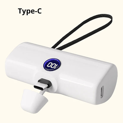 5000mAh Mini Power Bank with LED Display – Fast Charge