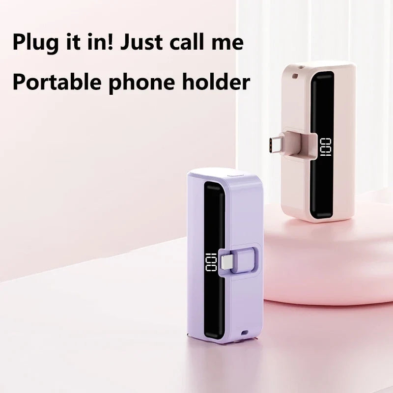Mini Capsule 50000mAh High Capacity Power Bank... For iPhone Huawei Samsung