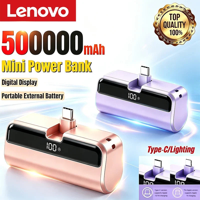 Mini Capsule 50000mAh High Capacity Power Bank... For iPhone Huawei Samsung