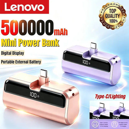 Mini Capsule 50000mAh High Capacity Power Bank... For iPhone Huawei Samsung