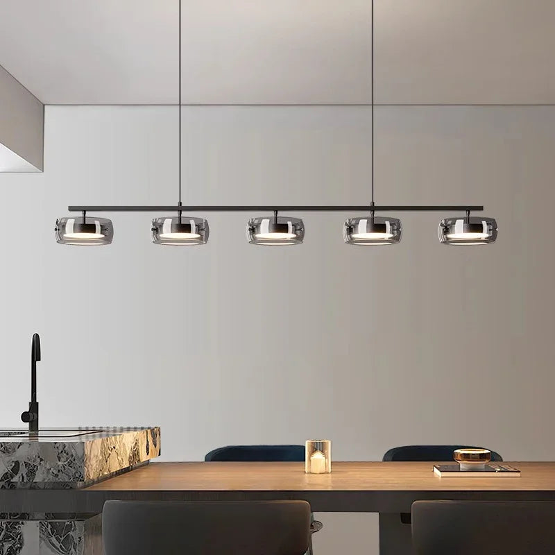 Nordic Minimalist Glass Pendant Lights Dimmable Table Dining Room Kitchen Island Ceiling Chandelier Indoor Lighting Fixture