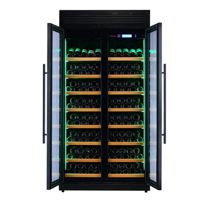 Quiet Operation Wine Cellar Compressor Wine Cooler 320 Bottle Refrigerator for Home Bar Club Private Collection Storage