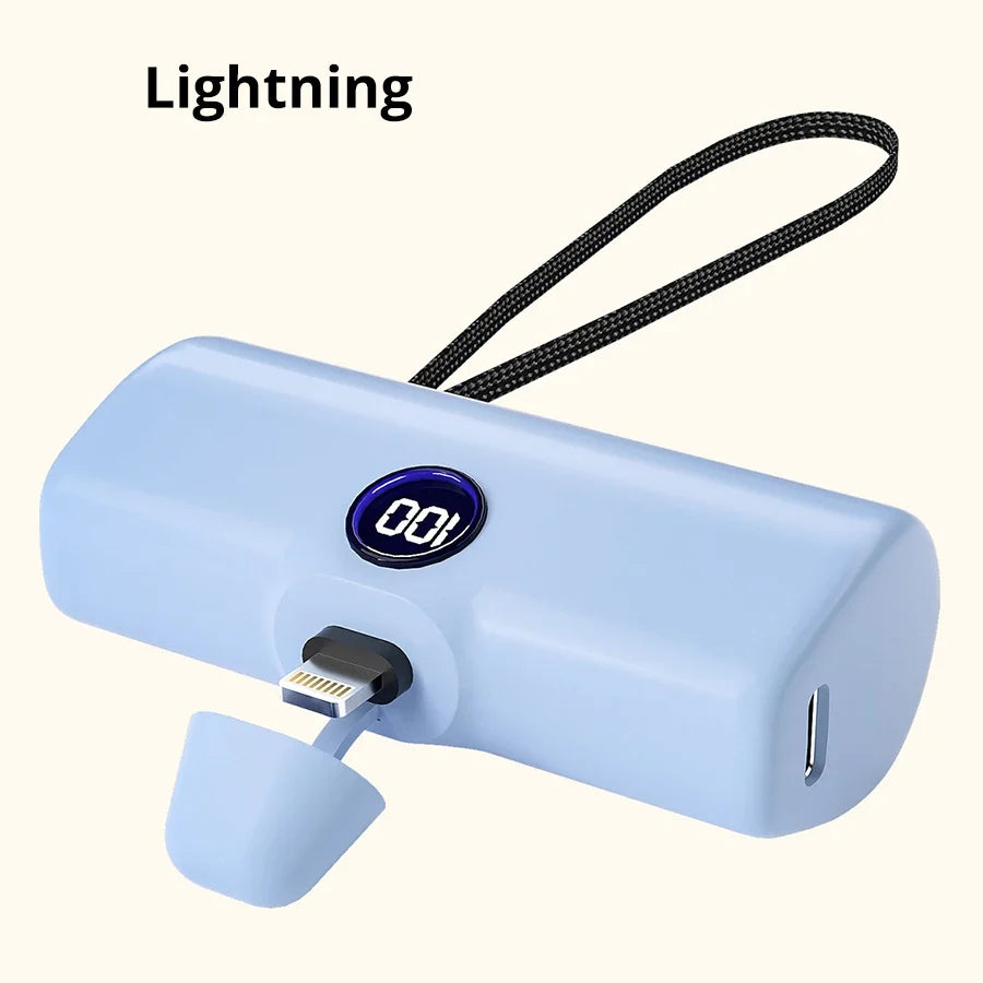 5000mAh Mini Power Bank with LED Display – Fast Charge