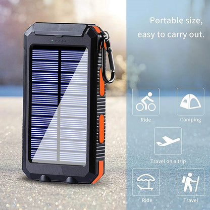 Solar Power Bank 8000mAh with LED Light – Flight Safe