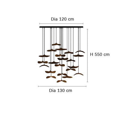 Designer Log Craft LED Ceiling Chandelier Living Room Tearoom Kitchen Table Lamps Bedroom Home Decoration Lighting Stair Lights