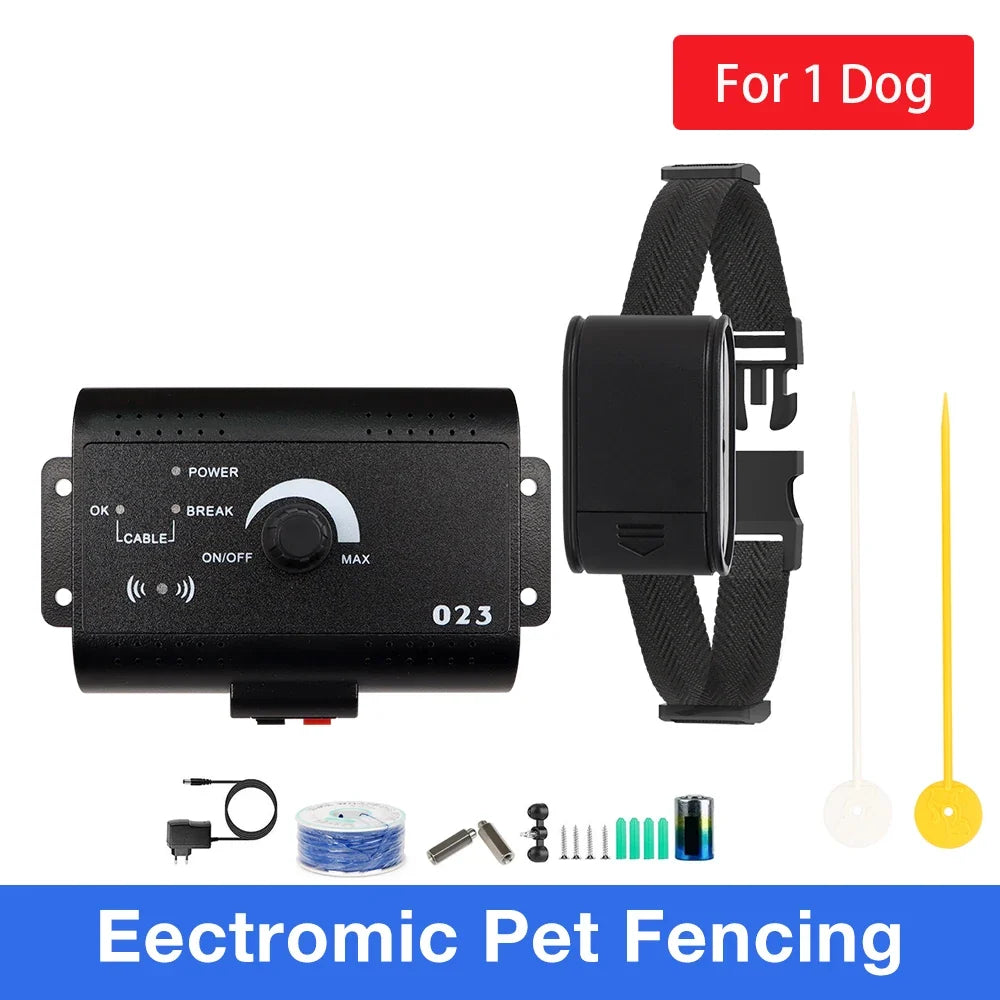 HT-023 Pet Electronic Fencing System Rechargeable Dog Training Device Electric Dog Fence Beep Shock Collar for Pet Supplies