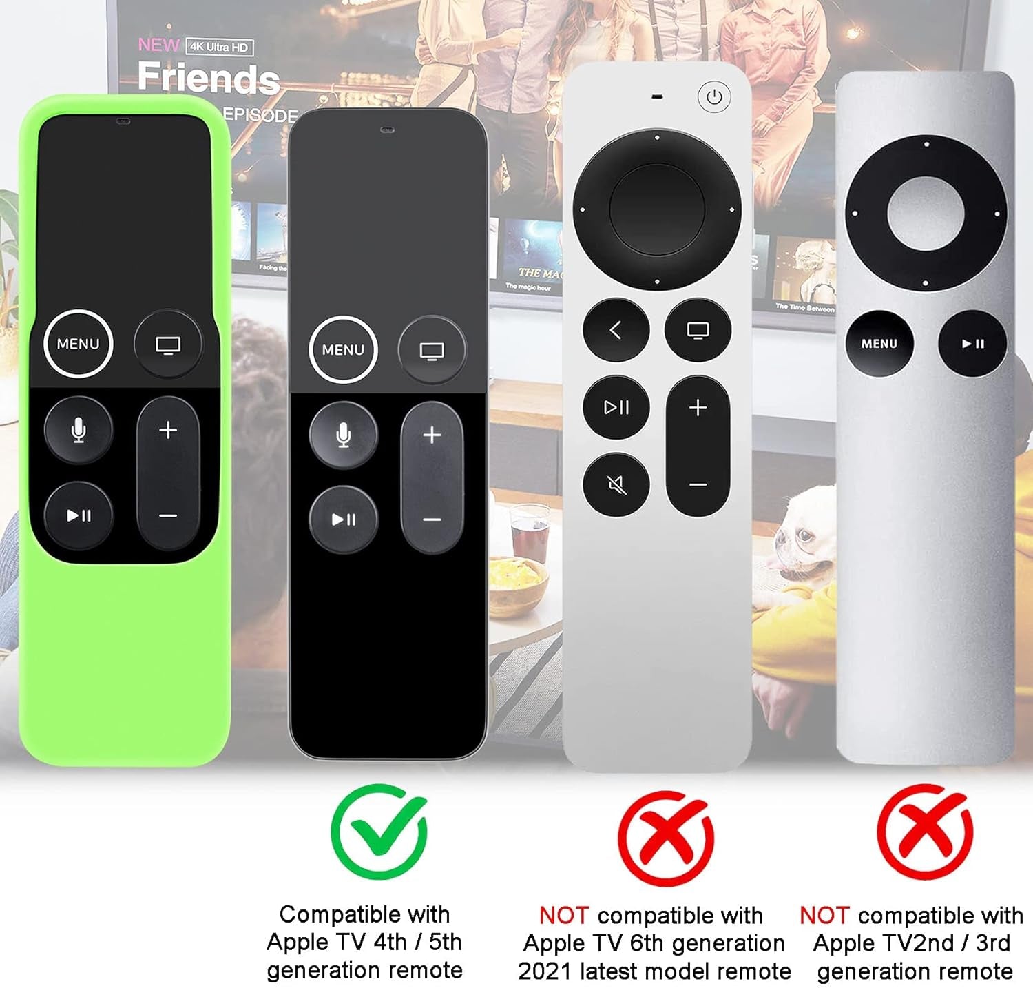 Case Compatible with Apple TV 4K 4Th Gen Remote Light Weight Case Com